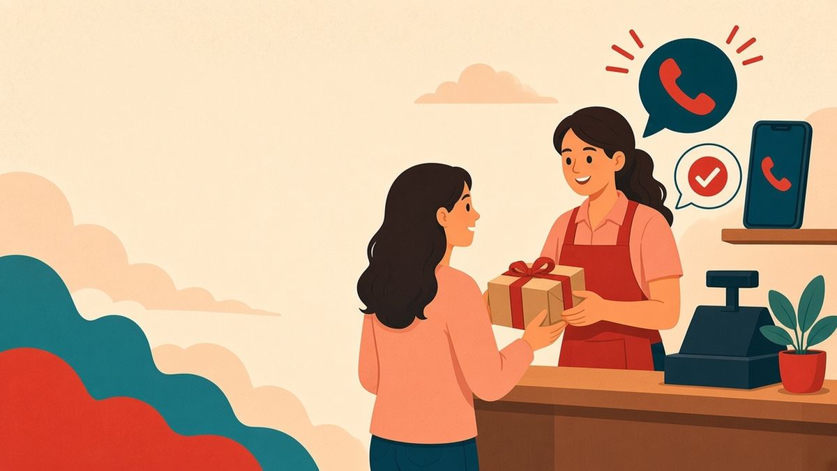 Illustration of a busy business owner on the job while our AI receptionist answers the ringing phone